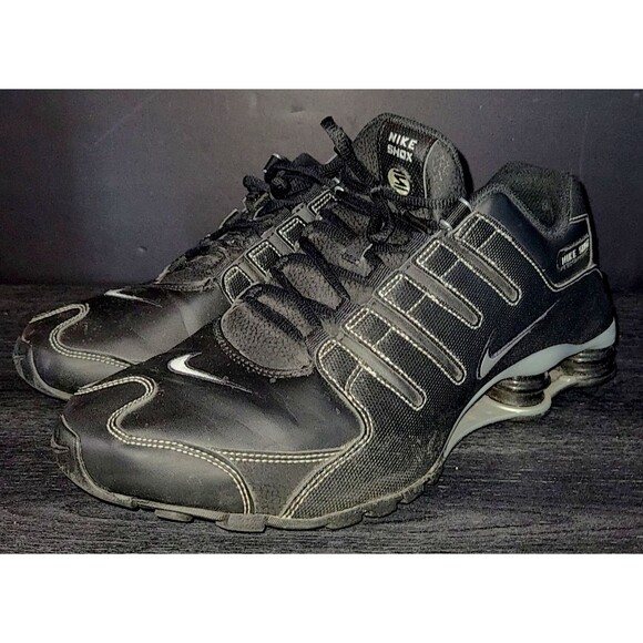 Nike Mens Shox NZ Running Shoes 378341-090 Triple Black Sneakers Size 13 ? main image 6